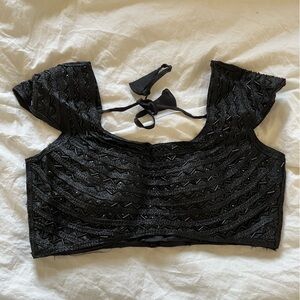 New Indian/Pakistani sequin embroidery designer padded blouse 4 Saree & Lehenga